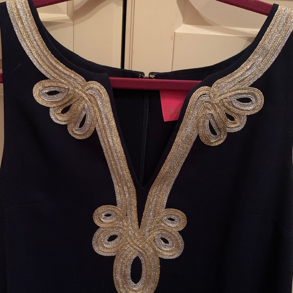 Lilly Pulitzer NWT Sz 4, Shift dress in Navy. - Picture 3 of 5